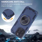 For iPhone 13 Pro Max Three-core Mecha 360 Degree Rotation Magnetic Holder Phone Case(Royal Blue) - Image 5