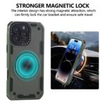 For iPhone 13 Pro Max Three-core Mecha 360 Degree Rotation Magnetic Holder Phone Case(Army Green) - Image 4