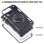 For iPhone 13 Pro Max Three-core Mecha 360 Degree Rotation Magnetic Holder Phone Case(Red) - Image 7