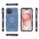 For iPhone 15 BIBERCAS Real Color Series MagSafe Shockproof Phone Case(Blue) - Image 2