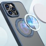 For iPhone 15 Pro Max kalebol MagSafe Metal Ring Holder Phone Case(Blue) - Image 2