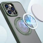 For iPhone 15 Pro Max kalebol MagSafe Metal Ring Holder Phone Case(Green) - Image 2