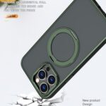 For iPhone 15 Pro Max kalebol MagSafe Metal Ring Holder Phone Case(Green) - Image 3