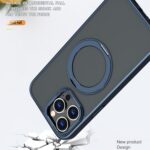 For iPhone 14 Pro Max kalebol MagSafe Metal Ring Holder Phone Case(Blue) - Image 3