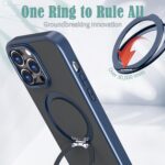 For iPhone 14 Pro Max kalebol MagSafe Metal Ring Holder Phone Case(Blue) - Image 6