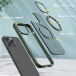 For iPhone 14 Pro Max kalebol MagSafe Metal Ring Holder Phone Case(Green) - Image 4