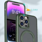 For iPhone 14 Pro Max kalebol MagSafe Metal Ring Holder Phone Case(Green) - Image 5