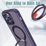 For iPhone 14 Pro Max kalebol MagSafe Metal Ring Holder Phone Case(Dark Purple) - Image 6