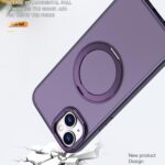 For iPhone 14 Plus kalebol MagSafe Metal Ring Holder Phone Case(Dark Purple) - Image 3