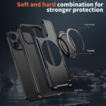 For iPhone 15 Pro Max kalebol Metal 360 Degree Rotation Holder MagSafe Phone Case(Black) - Image 6