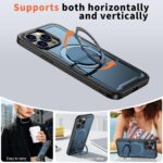 For iPhone 15 Pro Max kalebol Metal 360 Degree Rotation Holder MagSafe Phone Case(Navy Blue) - Image 5