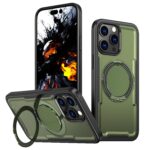 For iPhone 15 Pro Max kalebol Metal 360 Degree Rotation Holder MagSafe Phone Case(Green)