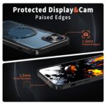 For iPhone 15 kalebol Metal 360 Degree Rotation Holder MagSafe Phone Case(Navy Blue) - Image 4