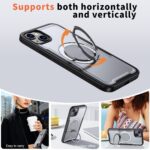 For iPhone 14 Plus kalebol Metal 360 Degree Rotation Holder MagSafe Phone Case(Grey) - Image 5