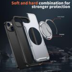 For iPhone 14 Plus kalebol Metal 360 Degree Rotation Holder MagSafe Phone Case(Grey) - Image 6