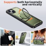 For iPhone 14 Plus kalebol Metal 360 Degree Rotation Holder MagSafe Phone Case(Green) - Image 5