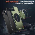For iPhone 14 Plus kalebol Metal 360 Degree Rotation Holder MagSafe Phone Case(Green) - Image 6