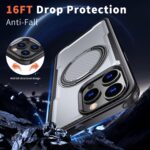 For iPhone 14 Pro Max kalebol Metal 360 Degree Rotation Holder MagSafe Phone Case(Grey) - Image 3