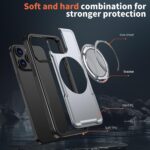 For iPhone 14 Pro Max kalebol Metal 360 Degree Rotation Holder MagSafe Phone Case(Grey) - Image 6