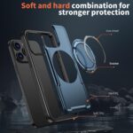 For iPhone 14 Pro Max kalebol Metal 360 Degree Rotation Holder MagSafe Phone Case(Navy Blue) - Image 6