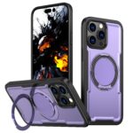 For iPhone 14 Pro Max kalebol Metal 360 Degree Rotation Holder MagSafe Phone Case(Purple)