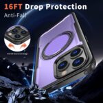 For iPhone 14 Pro Max kalebol Metal 360 Degree Rotation Holder MagSafe Phone Case(Purple) - Image 3