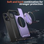 For iPhone 14 Pro Max kalebol Metal 360 Degree Rotation Holder MagSafe Phone Case(Purple) - Image 6