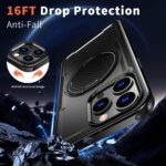 For iPhone 13 Pro kalebol Metal 360 Degree Rotation Holder MagSafe Phone Case(Black) - Image 3