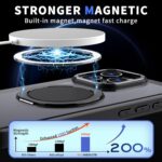 For iPhone 15 Pro Max Kalebol 360-degree Rotating MagSafe Magnetic Holder Phone Case(Black) - Image 2