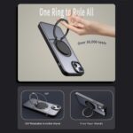 For iPhone 15 Kalebol 360-degree Rotating MagSafe Magnetic Holder Phone Case(Black) - Image 4