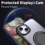 For iPhone 15 Kalebol 360-degree Rotating MagSafe Magnetic Holder Phone Case(Black) - Image 5