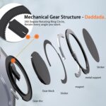 For iPhone 15 Kalebol 360-degree Rotating MagSafe Magnetic Holder Phone Case(Black) - Image 6