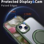 For iPhone 15 Kalebol 360-degree Rotating MagSafe Magnetic Holder Phone Case(Green) - Image 5