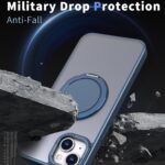 For iPhone 15 Kalebol 360-degree Rotating MagSafe Magnetic Holder Phone Case(Blue) - Image 3