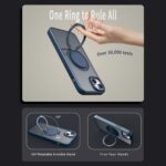 For iPhone 15 Kalebol 360-degree Rotating MagSafe Magnetic Holder Phone Case(Blue) - Image 4