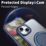 For iPhone 15 Kalebol 360-degree Rotating MagSafe Magnetic Holder Phone Case(Blue) - Image 5