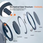 For iPhone 15 Kalebol 360-degree Rotating MagSafe Magnetic Holder Phone Case(Blue) - Image 6