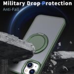 For iPhone 14 Kalebol 360-degree Rotating MagSafe Magnetic Holder Phone Case(Green) - Image 3