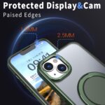 For iPhone 14 Kalebol 360-degree Rotating MagSafe Magnetic Holder Phone Case(Green) - Image 5