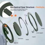 For iPhone 14 Kalebol 360-degree Rotating MagSafe Magnetic Holder Phone Case(Green) - Image 6