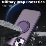 For iPhone 14 Kalebol 360-degree Rotating MagSafe Magnetic Holder Phone Case(Purple) - Image 3