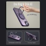 For iPhone 14 Kalebol 360-degree Rotating MagSafe Magnetic Holder Phone Case(Purple) - Image 4