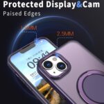 For iPhone 14 Kalebol 360-degree Rotating MagSafe Magnetic Holder Phone Case(Purple) - Image 5