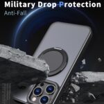 For iPhone 13 Pro Max Kalebol 360-degree Rotating MagSafe Magnetic Holder Phone Case(Black) - Image 3