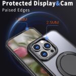 For iPhone 13 Pro Max Kalebol 360-degree Rotating MagSafe Magnetic Holder Phone Case(Black) - Image 5