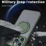 For iPhone 13 Pro Max Kalebol 360-degree Rotating MagSafe Magnetic Holder Phone Case(Green) - Image 3