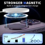 For iPhone 13 Pro Max Kalebol 360-degree Rotating MagSafe Magnetic Holder Phone Case(Purple) - Image 2