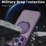 For iPhone 13 Pro Max Kalebol 360-degree Rotating MagSafe Magnetic Holder Phone Case(Purple) - Image 3