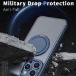 For iPhone 13 Pro Max Kalebol 360-degree Rotating MagSafe Magnetic Holder Phone Case(Blue) - Image 3