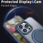 For iPhone 13 Pro Max Kalebol 360-degree Rotating MagSafe Magnetic Holder Phone Case(Blue) - Image 5